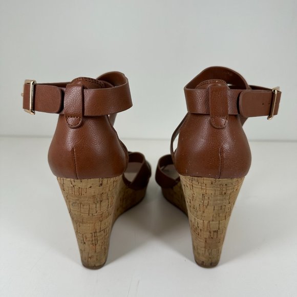 F21 Brown Wedge Heels | 7 - Picture 3 of 3